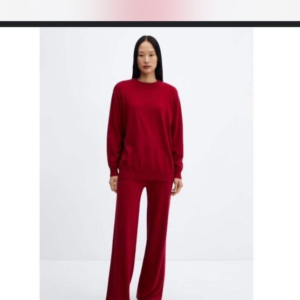 Mango Deep Red Knit Set